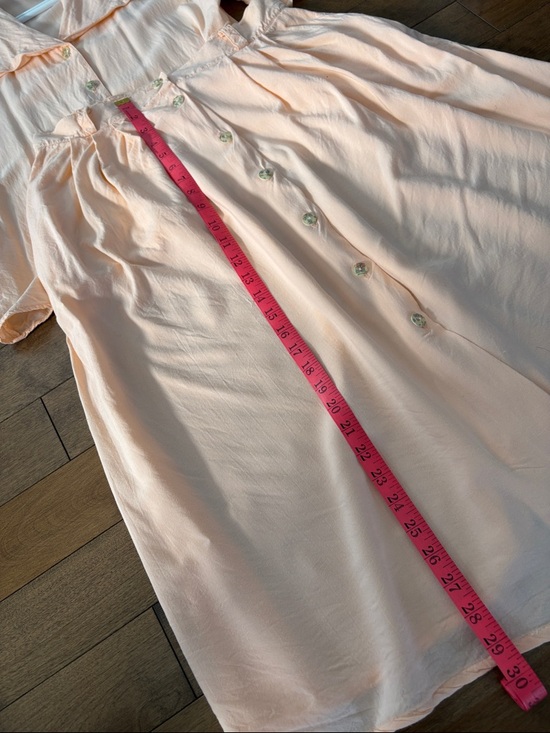 Vintage Dalia Peach Button-Front Two-Piece Skirt with Pockets - Picture 7 of 11